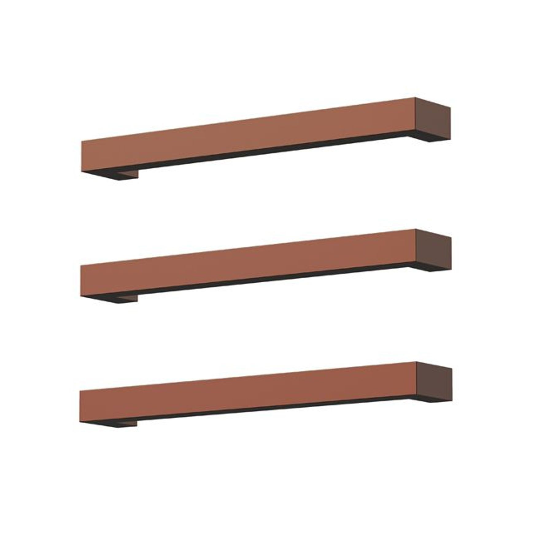 Largo Square Heated Towel Rail - 632mm