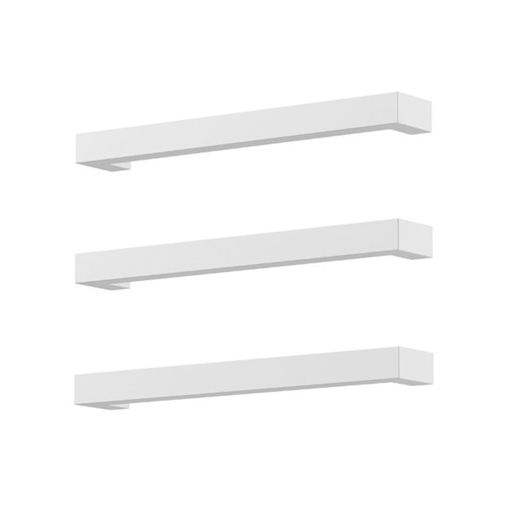 Largo Square Heated Towel Rail - 432mm