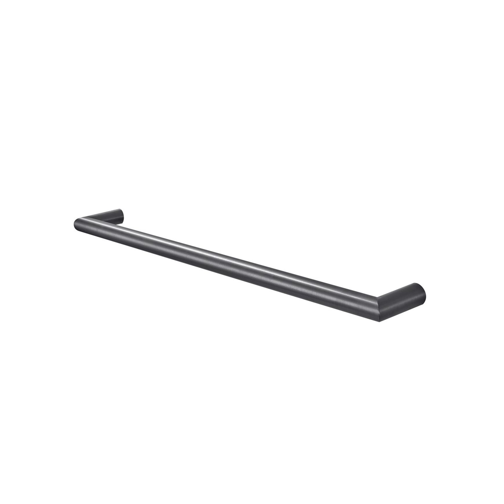 Round Horizontal Heated Towel Rail Gun Metal Grey