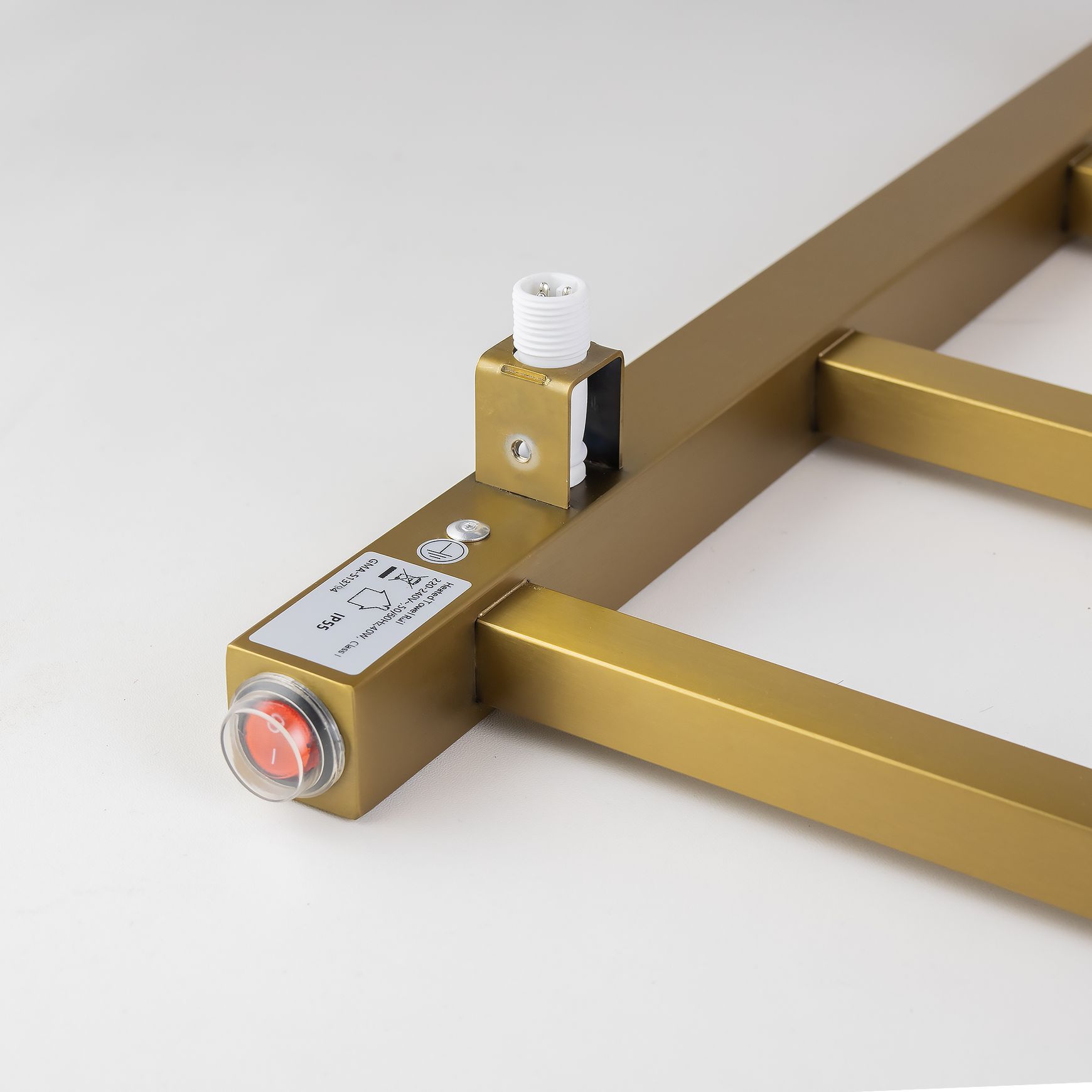 Square Electric Heated Towel Rack 6 Bars