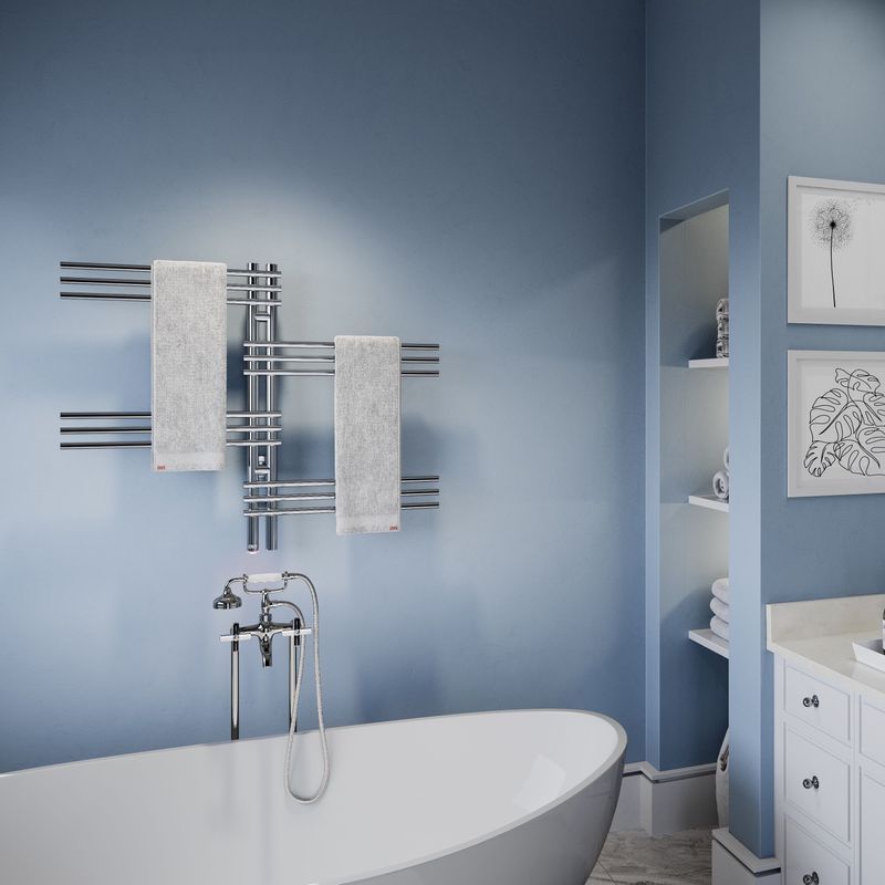 LOFT DUO 12 Bar 1000mm Straight Heated Towel Rail with PTSelect Switch