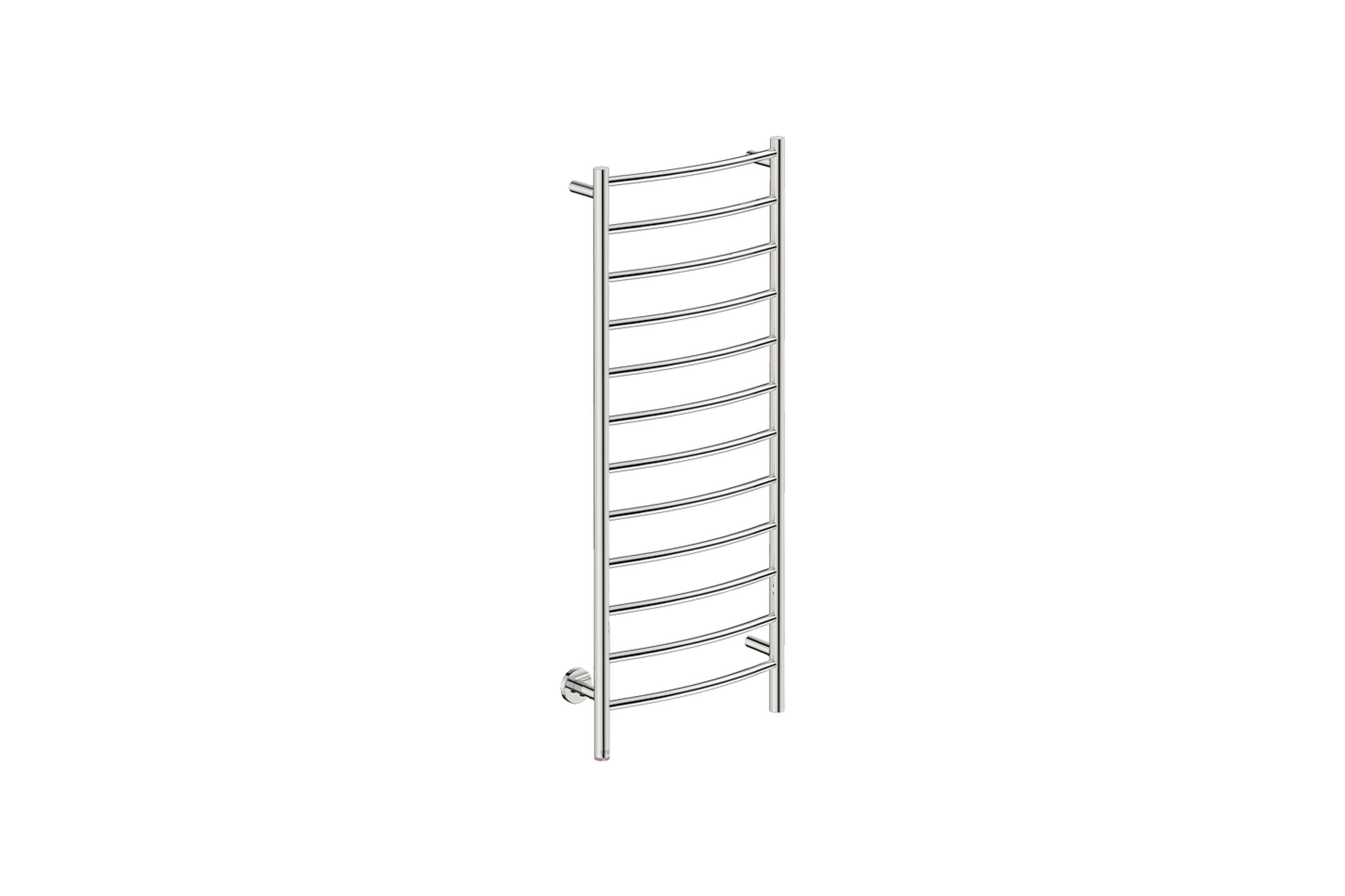 NATURAL 12 Bar 500mm Curved Heated Towel Rail with PTSelect Switch