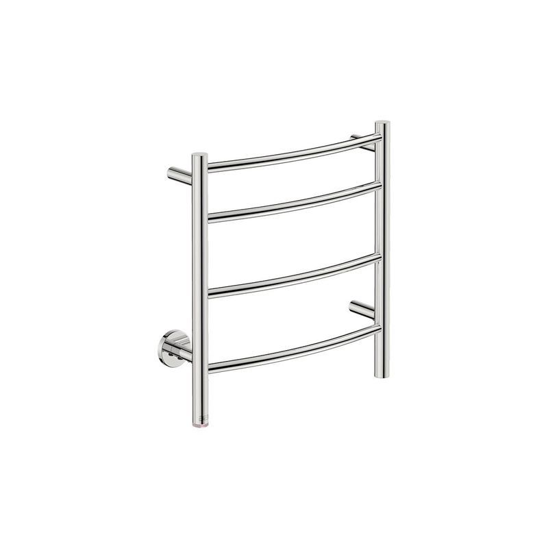 NATURAL 4 Bar 500mm Curved Heated Towel Rail with PTSelect Switch