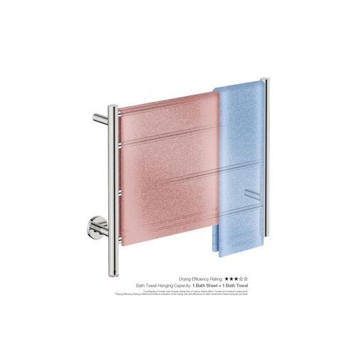 NATURAL 4 Bar 650mm Straight Heated Towel Rail with PTSelect Switch
