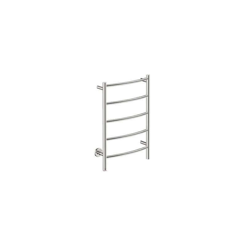 NATURAL 5 Bar 500mm Curved Heated Towel Rail with PTSelect Switch