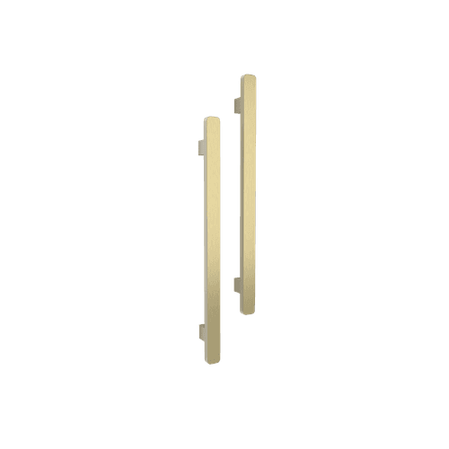 Vertical Single Towel Bar Square 12V Brushed Gold