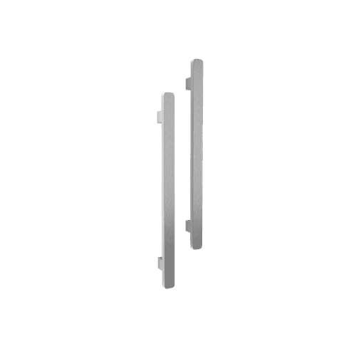 Vertical Single Towel Bar Square 12V Brushed Stainless