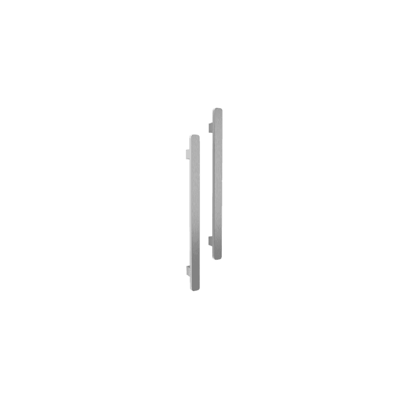 Vertical Single Towel Bar Square 12V Brushed Stainless