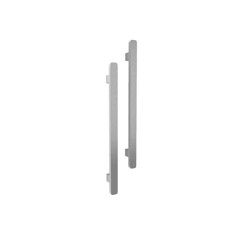 Vertical Single Towel Bar Square 12V Brushed Stainless