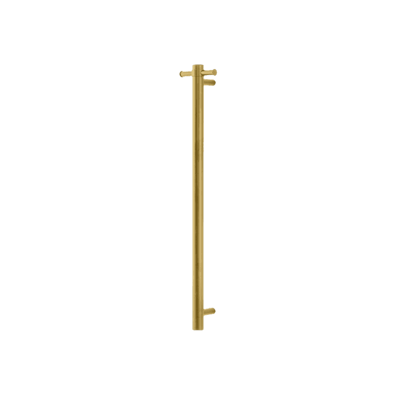Vertical Heated Towel Rail Brushed Brass