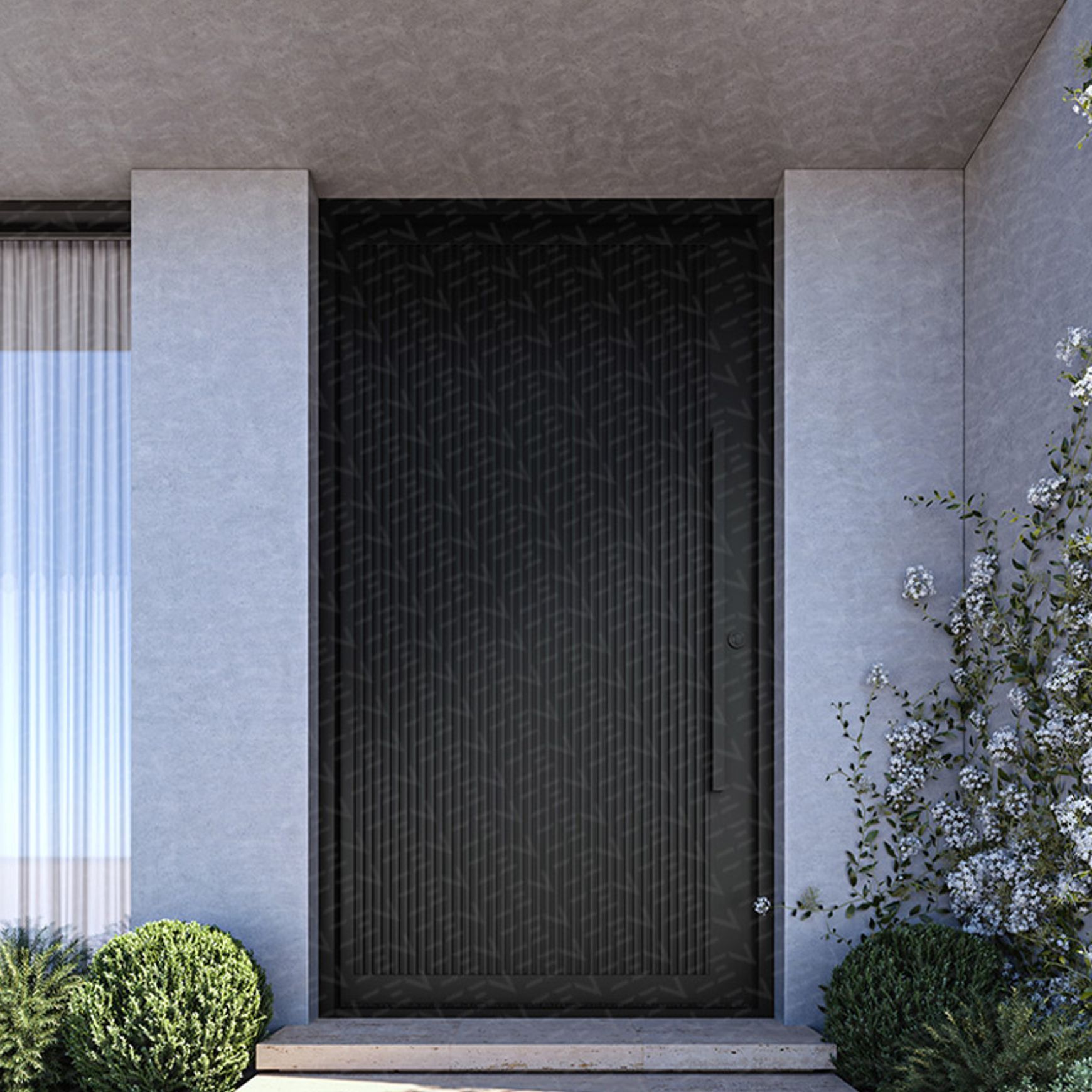 Batten Pivot Entry Door Left - Galvanised FWA50