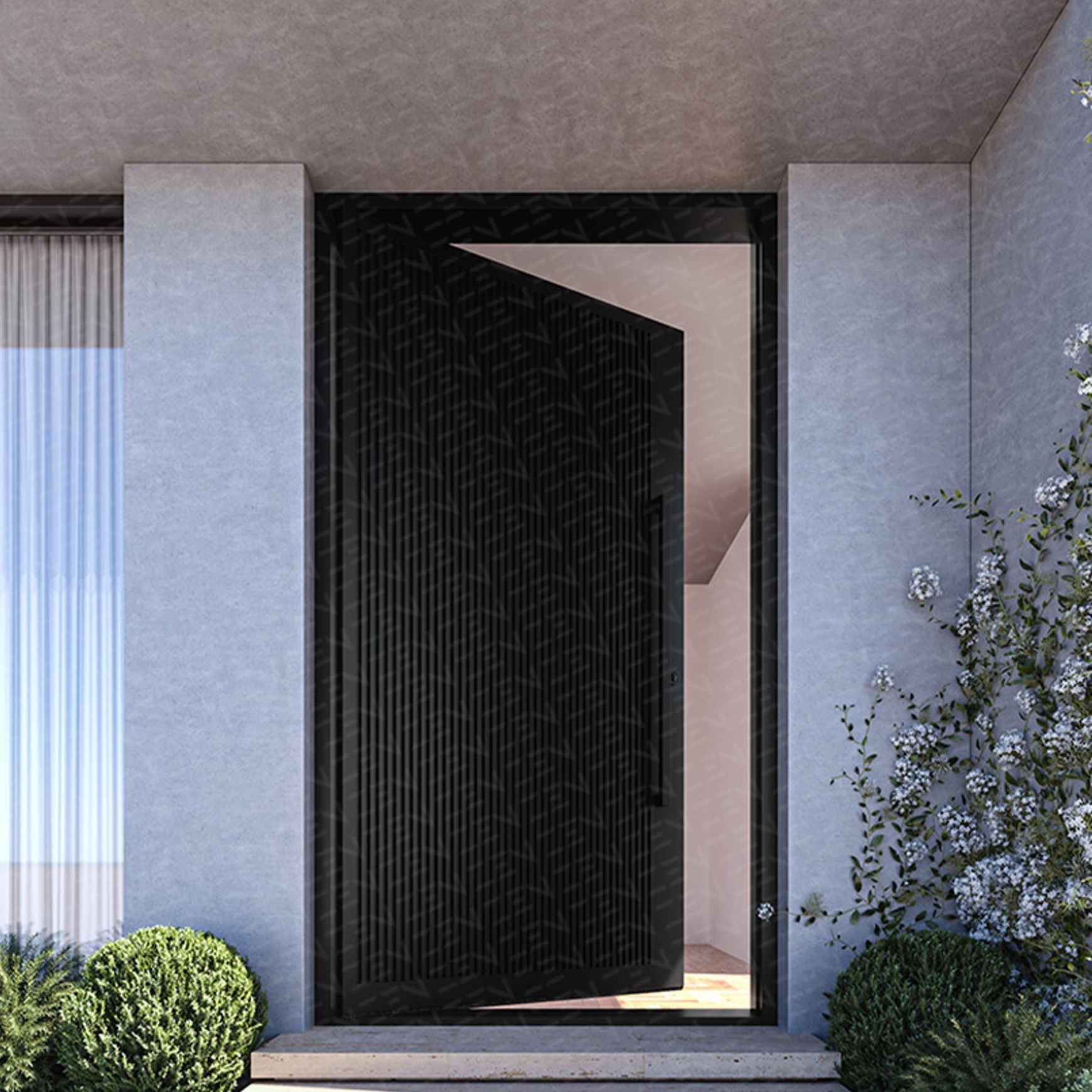 Batten Pivot Entry Door Left - Galvanised FWA50