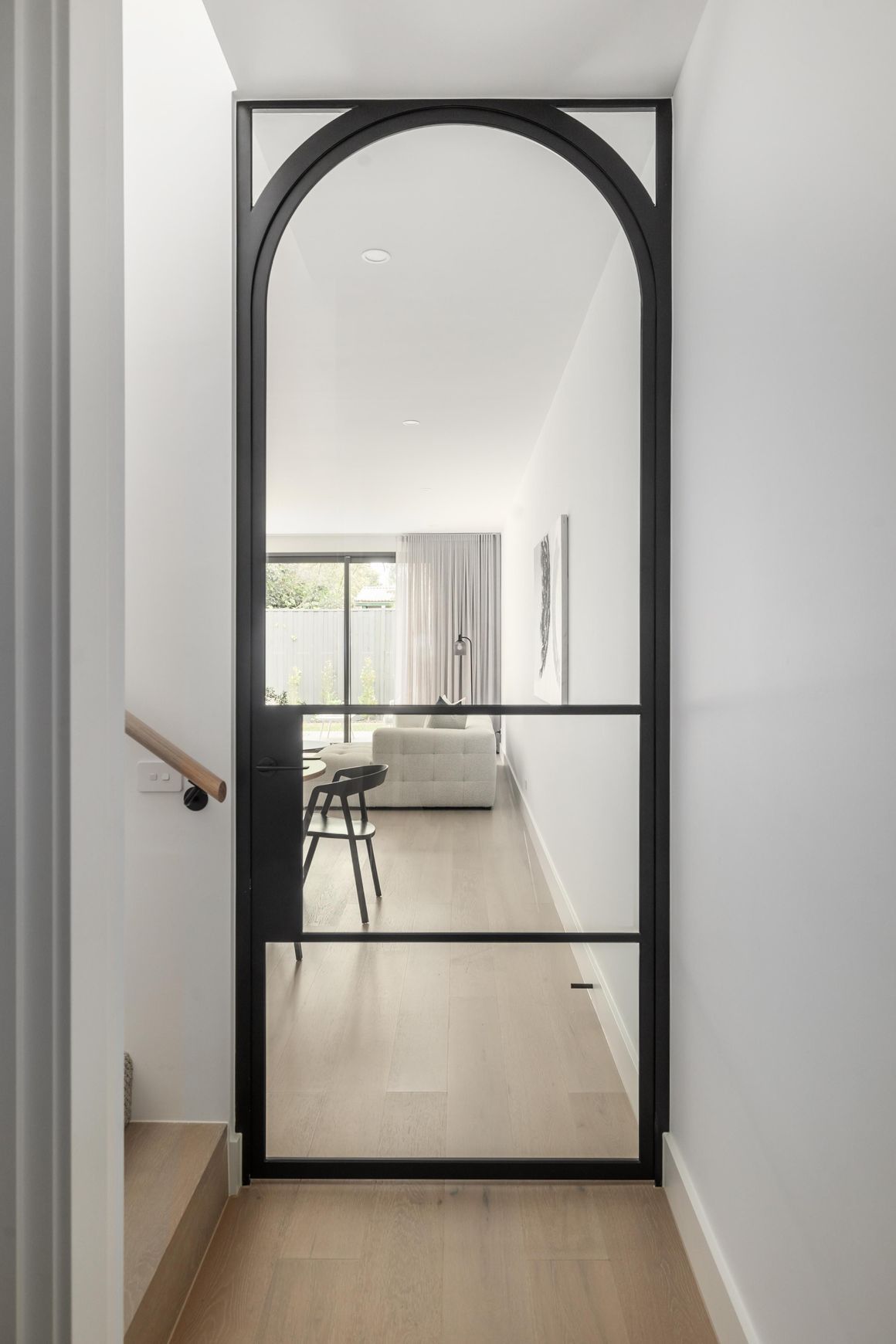 Arch Steel Frame Glass Hinge Doors - Galvanised FPS50