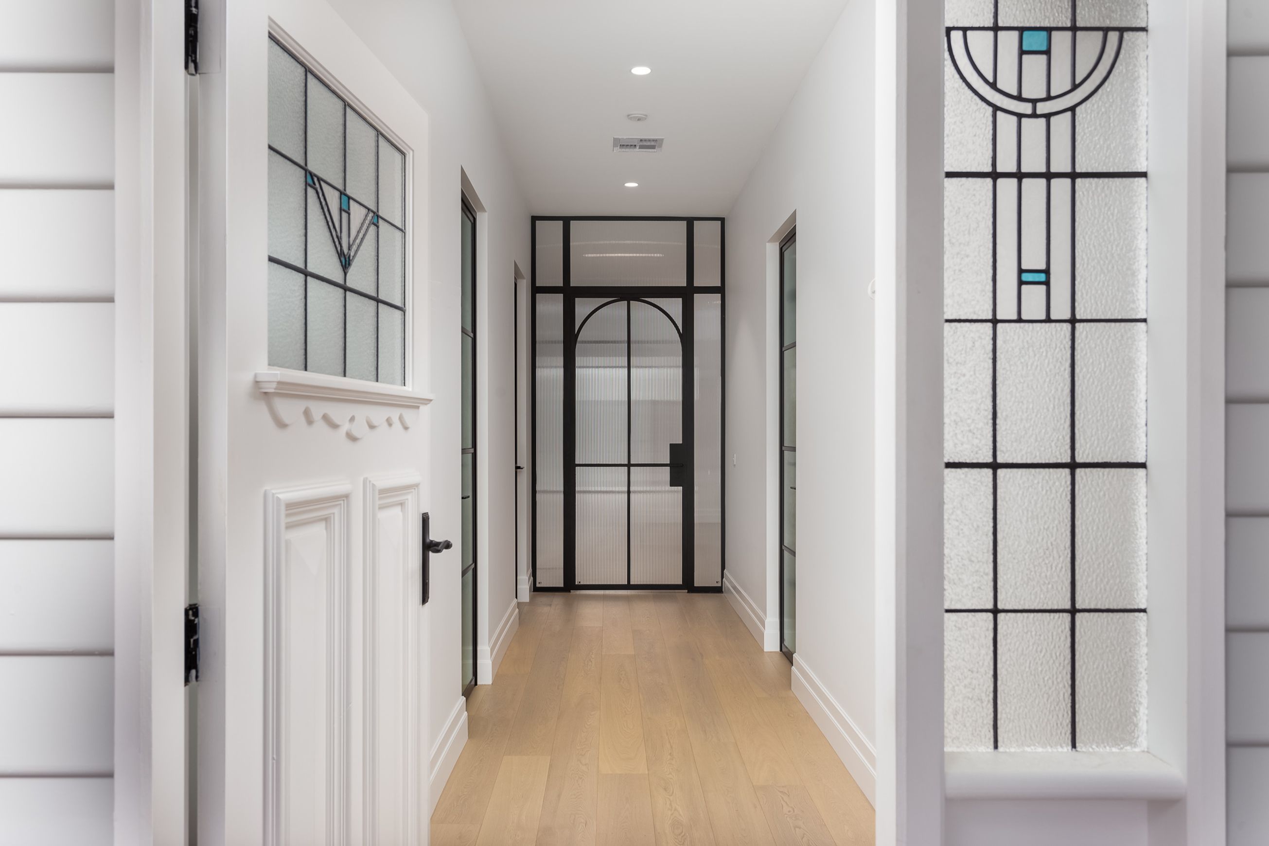Steel Frame Glass Hinge Doors  - Galvanised FPS50