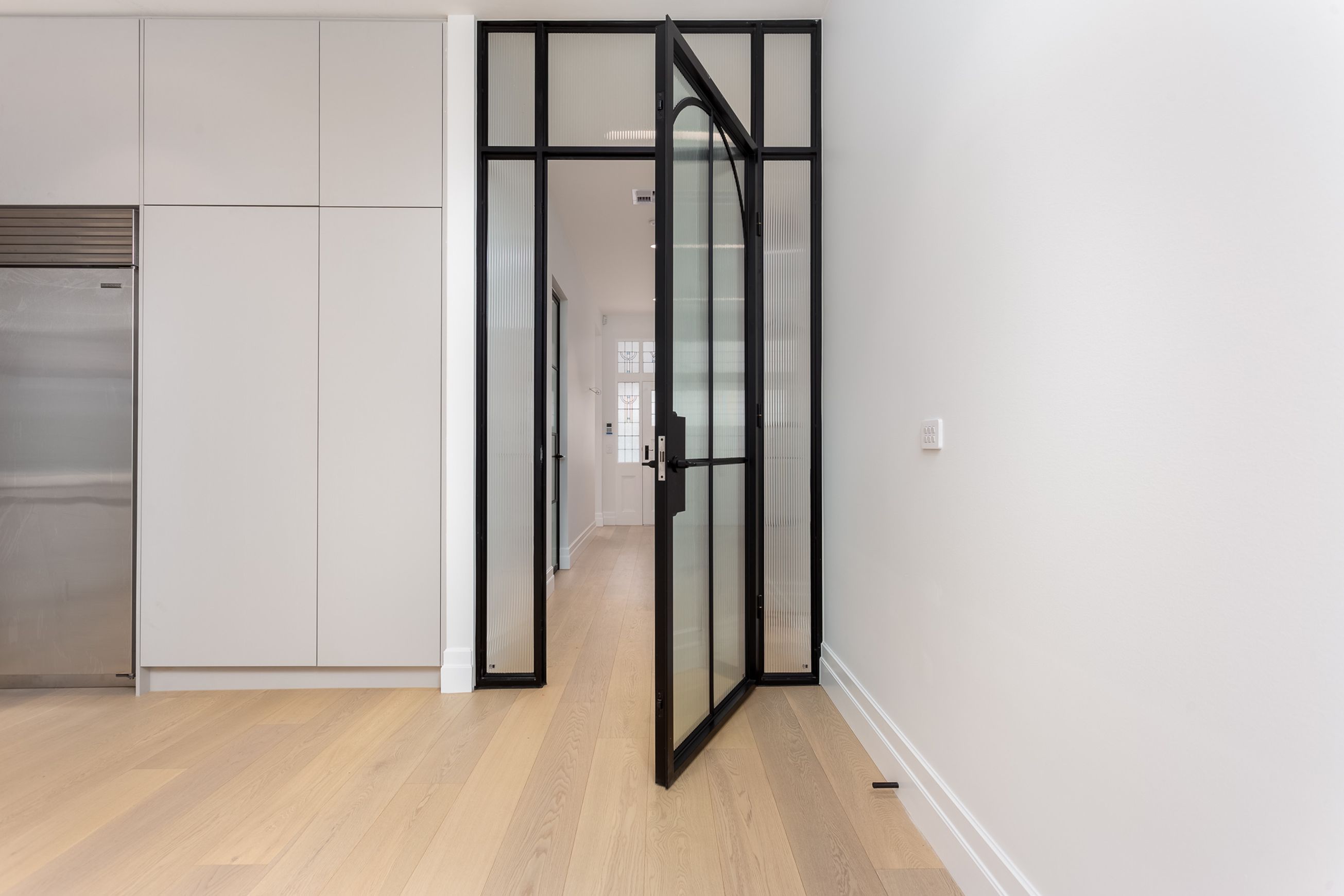 Steel Frame Glass Hinge Doors  - Galvanised FPS50