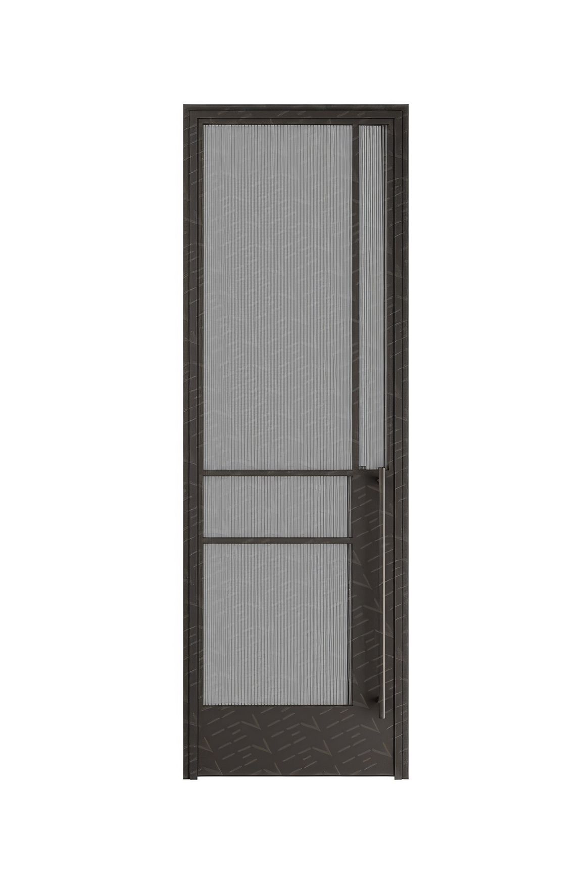 Steel Frame Glass Hinge Door Internal - Galvanised W40