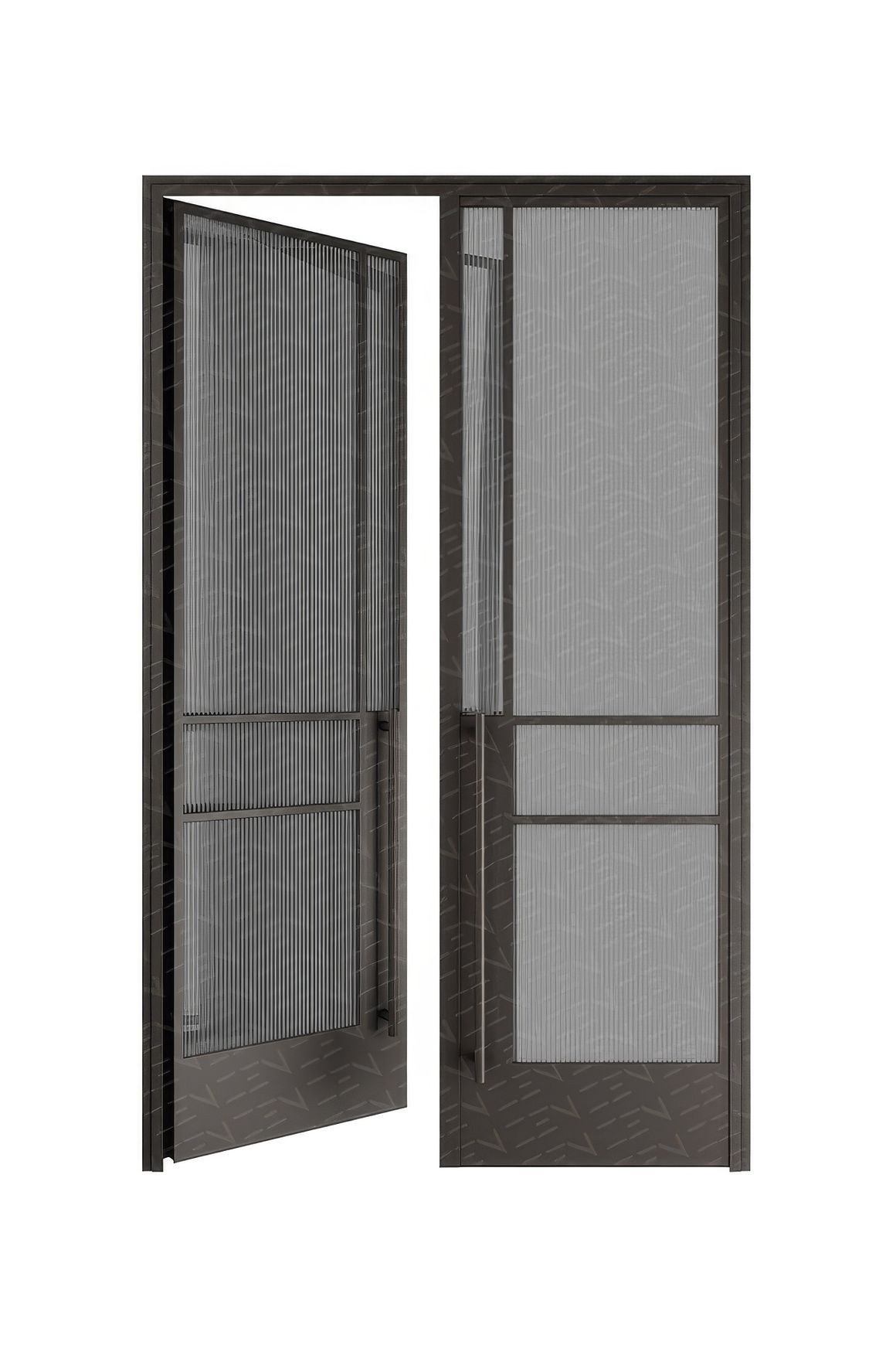 Steel Frame Double Door Internal left - Galvanised W40