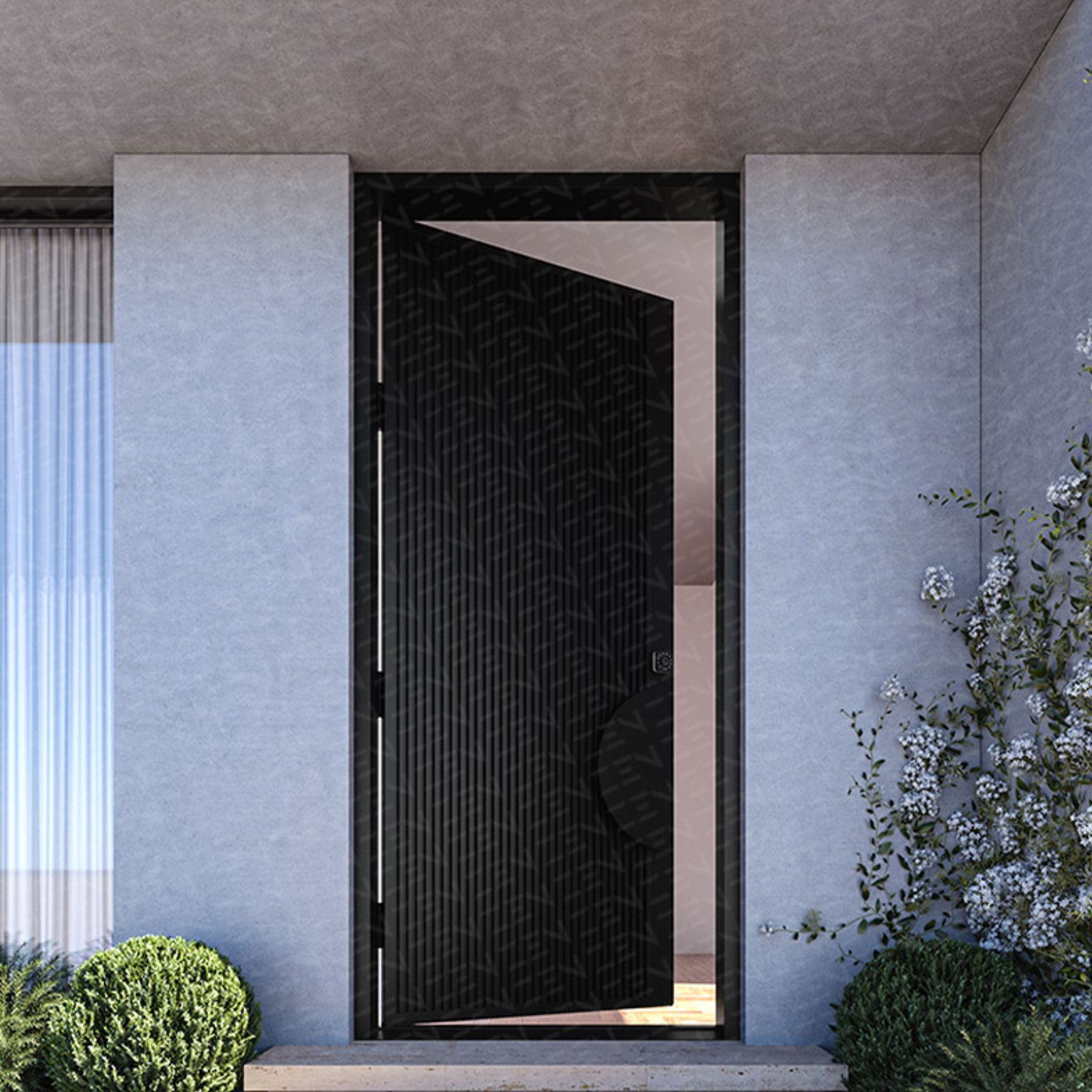 Batten Hinge Entry Double Doors Left - Galvanised FWA50