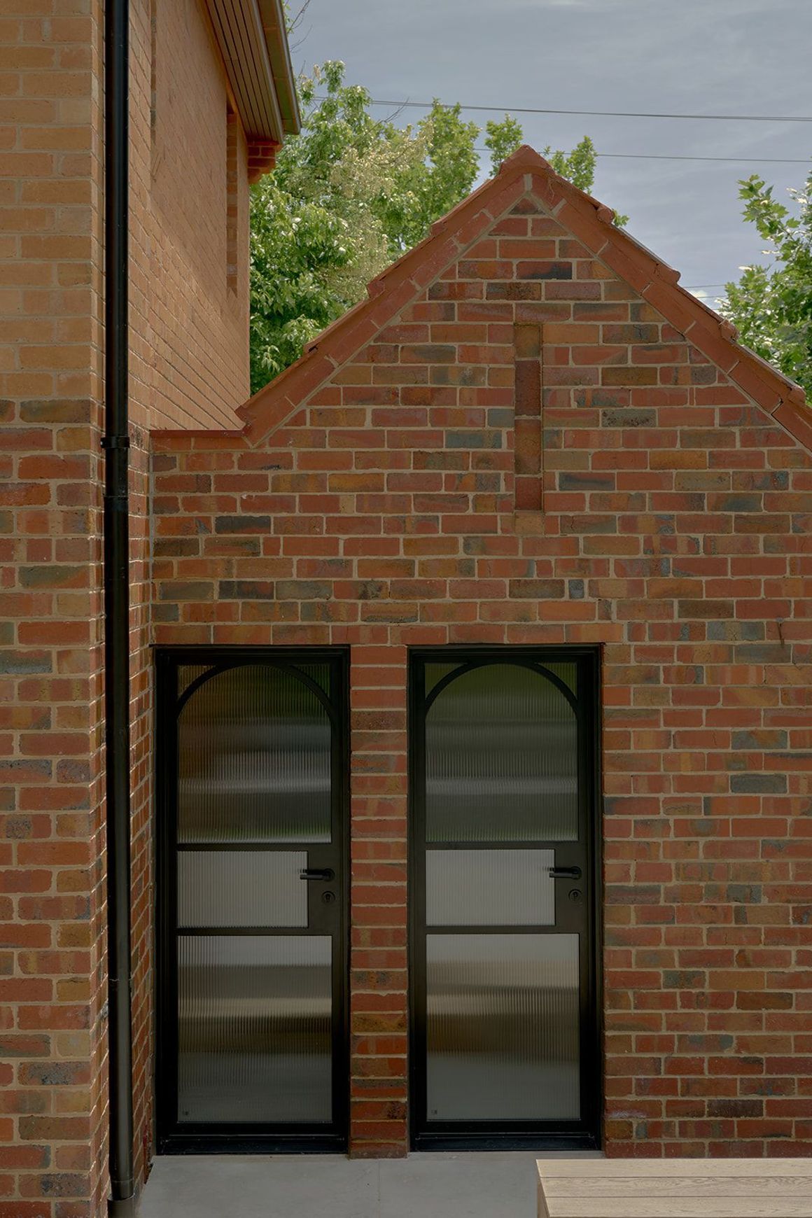 Arch Steel Frame Glass Hinge Doors - Galvanised FPS50