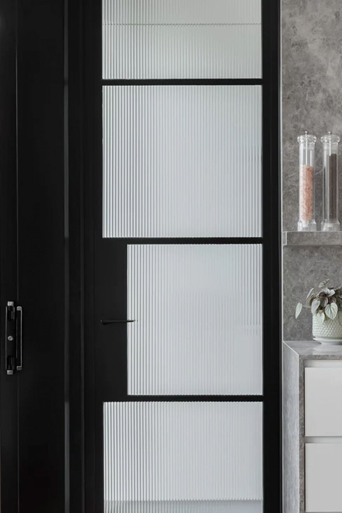 Steel Frame Glass Hinge Doors  - Galvanised FPS50