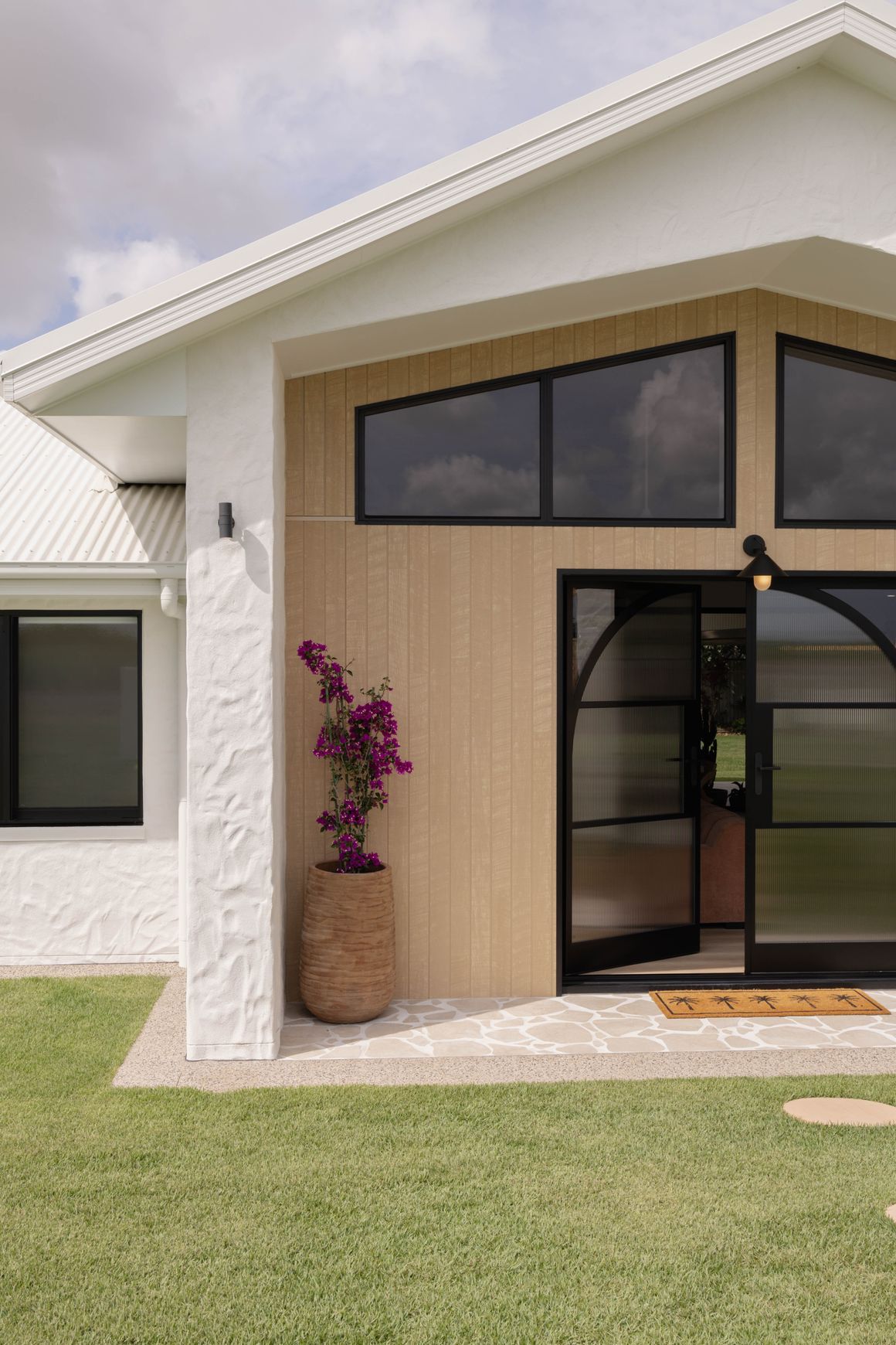 Arch Steel Frame Glass Hinge Doors - Galvanised FPS50