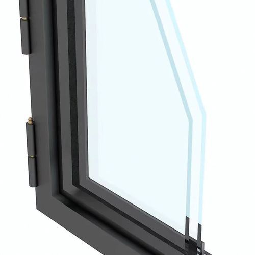 Arch Steel Frame Glass Hinge Doors - Galvanised W40