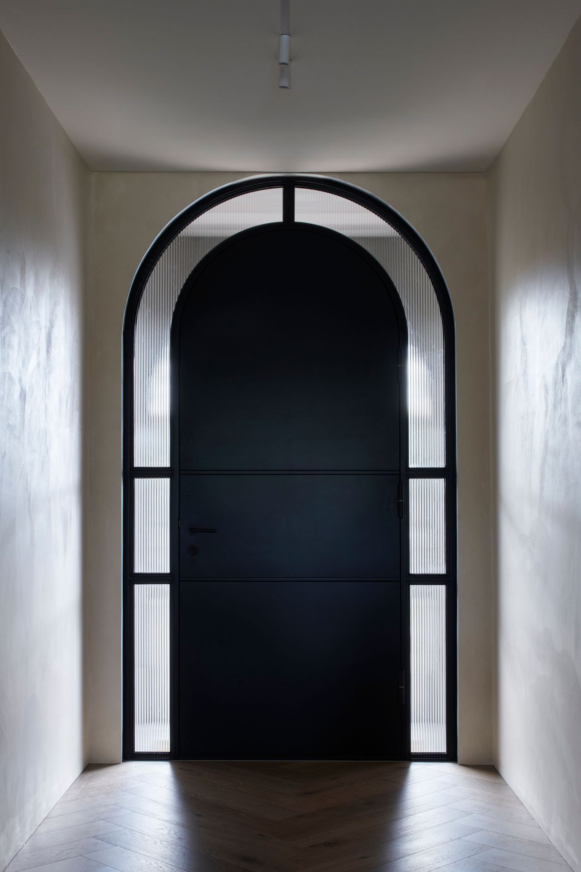 Arch Steel Frame Glass Hinge Doors - Galvanised FPS50