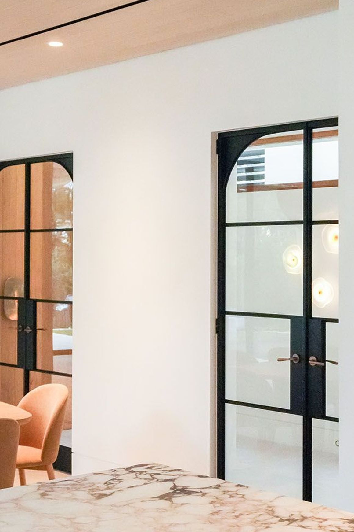 Steel Frame Glass Hinge Doors – Galvanised W20 Profile