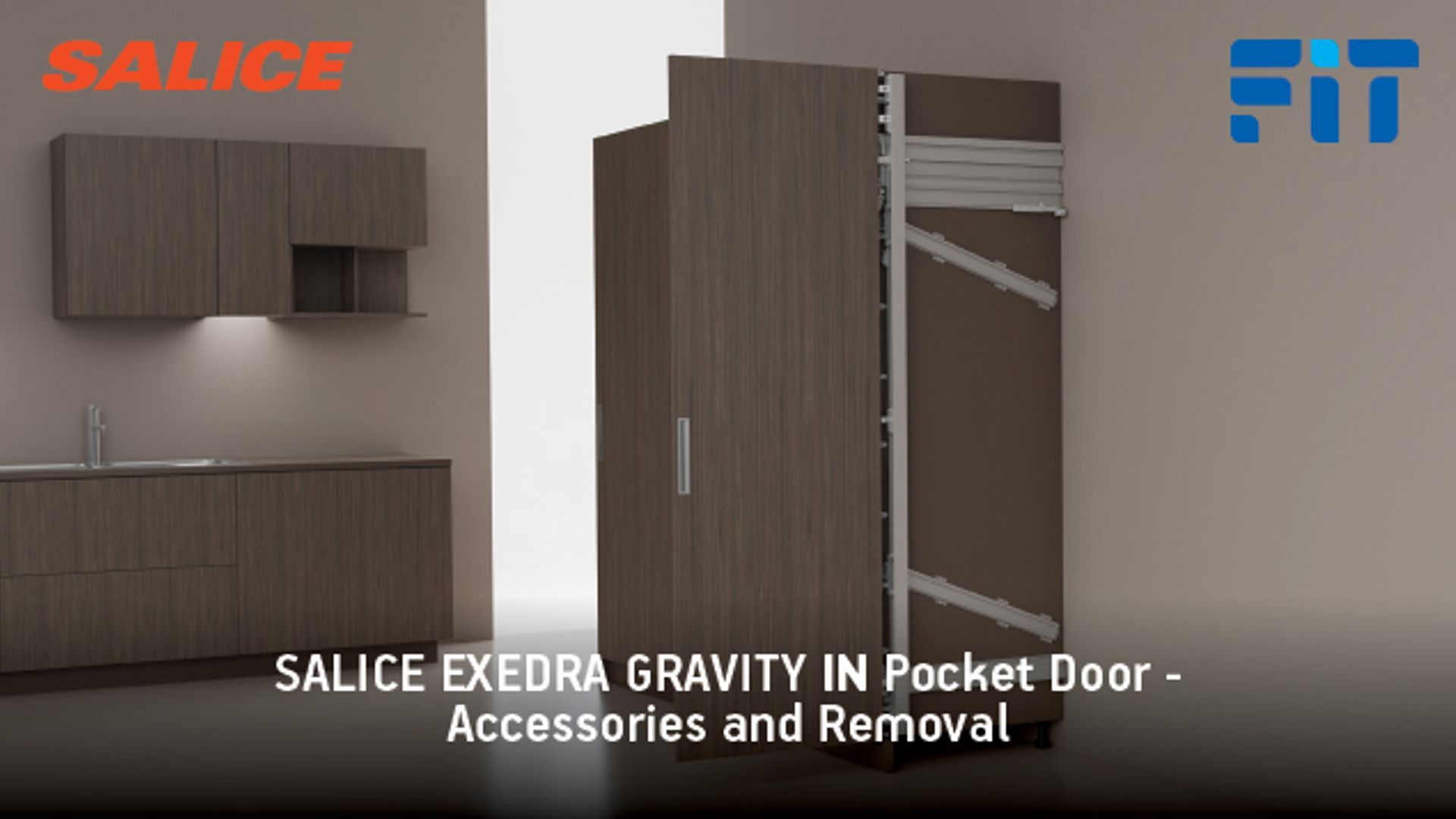 SALICE EXEDRA GRAVITY IN POCKET DOOR Accessories and Removal