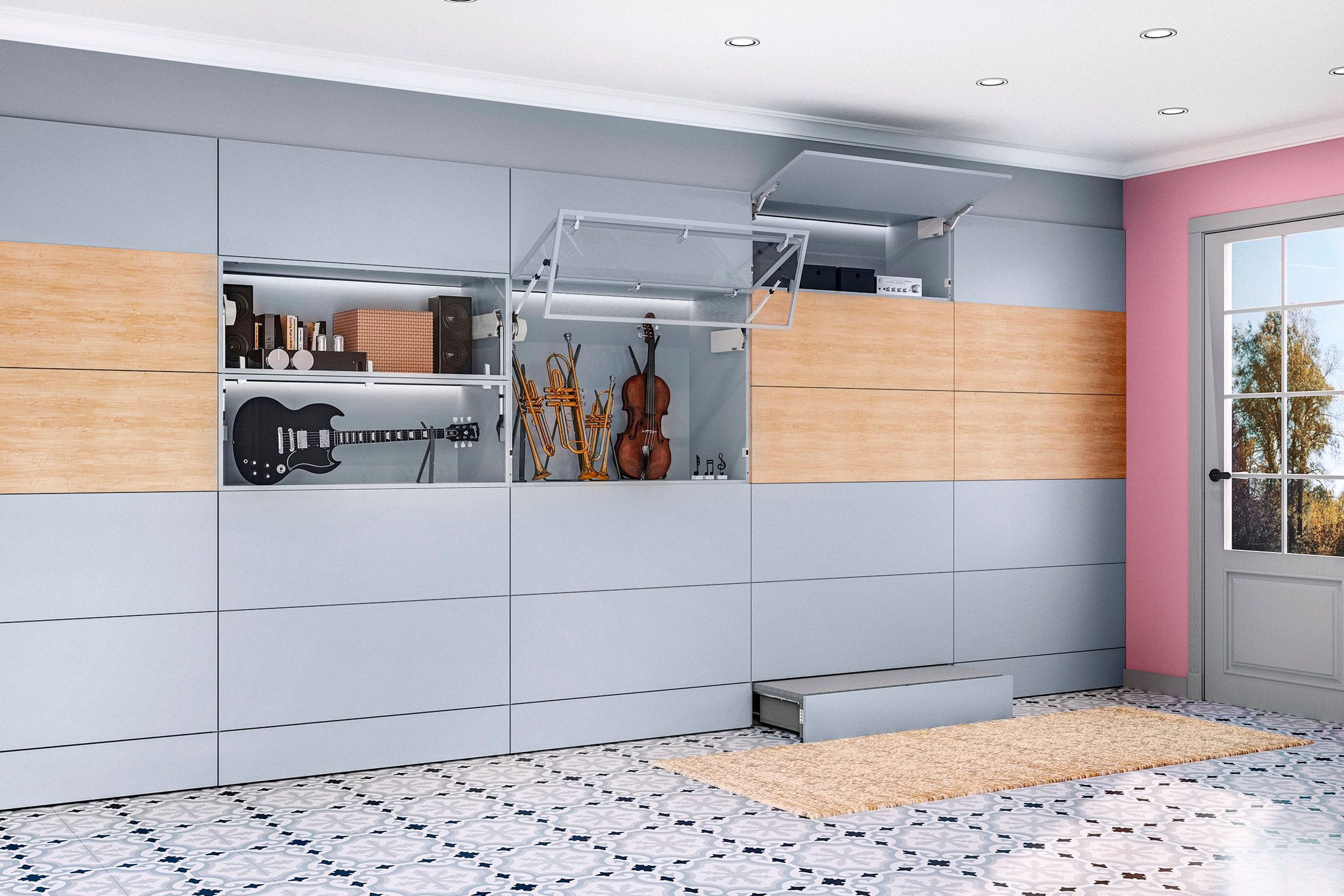 Handle-less Cabinetry