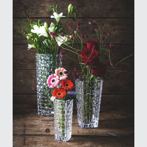 Bossa Nova Crystal Basket Vases