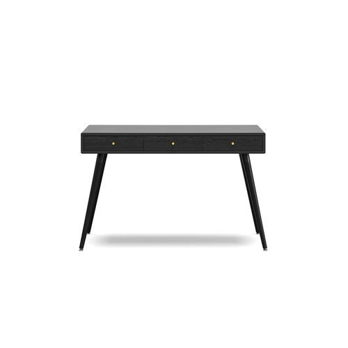 Einar 3 Drawer Office Writing Desk | Black