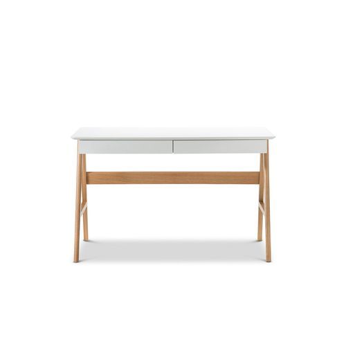 Aleksander 2 Drawer Writing Desk | White Oak
