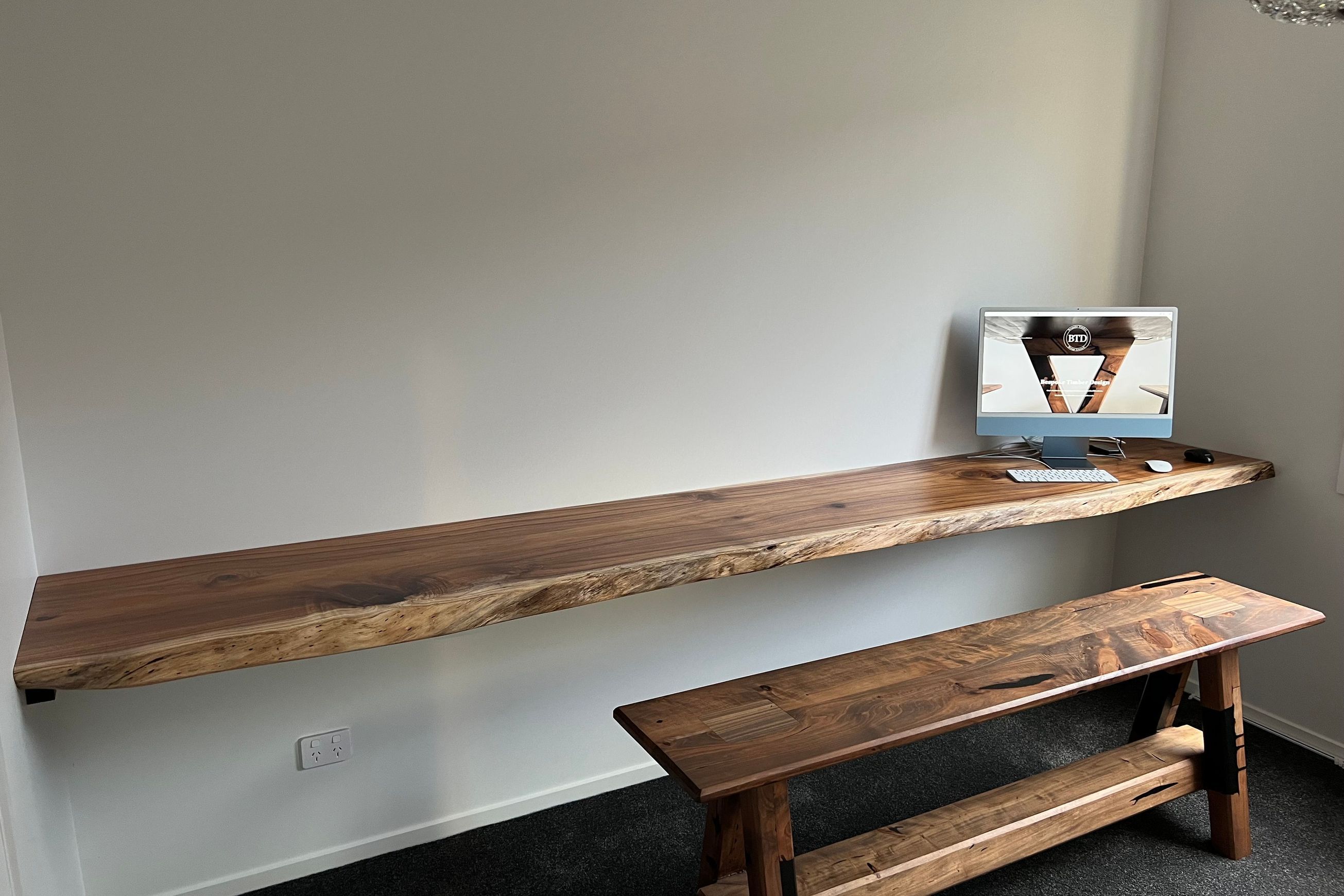 Bespoke Floating Desk — Tasmanian Blackwood