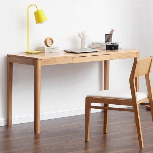 Seattle Natural Solid Oak Writing Desk