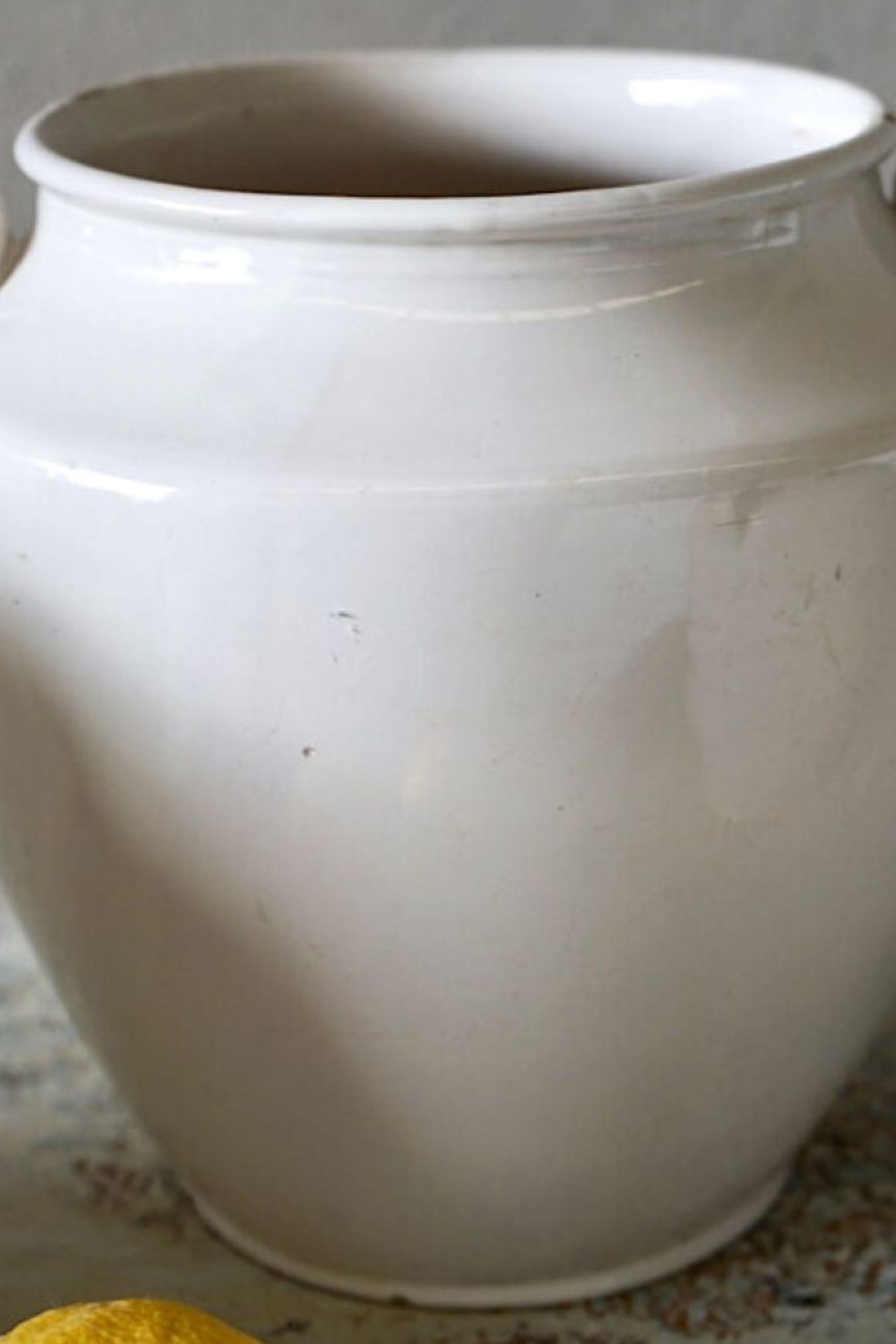 French Antique White Confit Pots