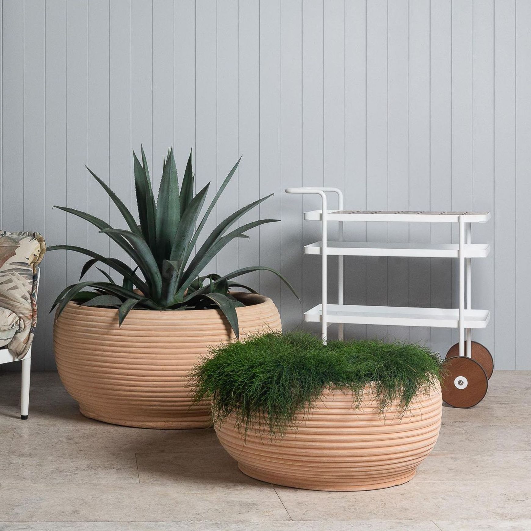 Handthrown Terracotta Coil Low