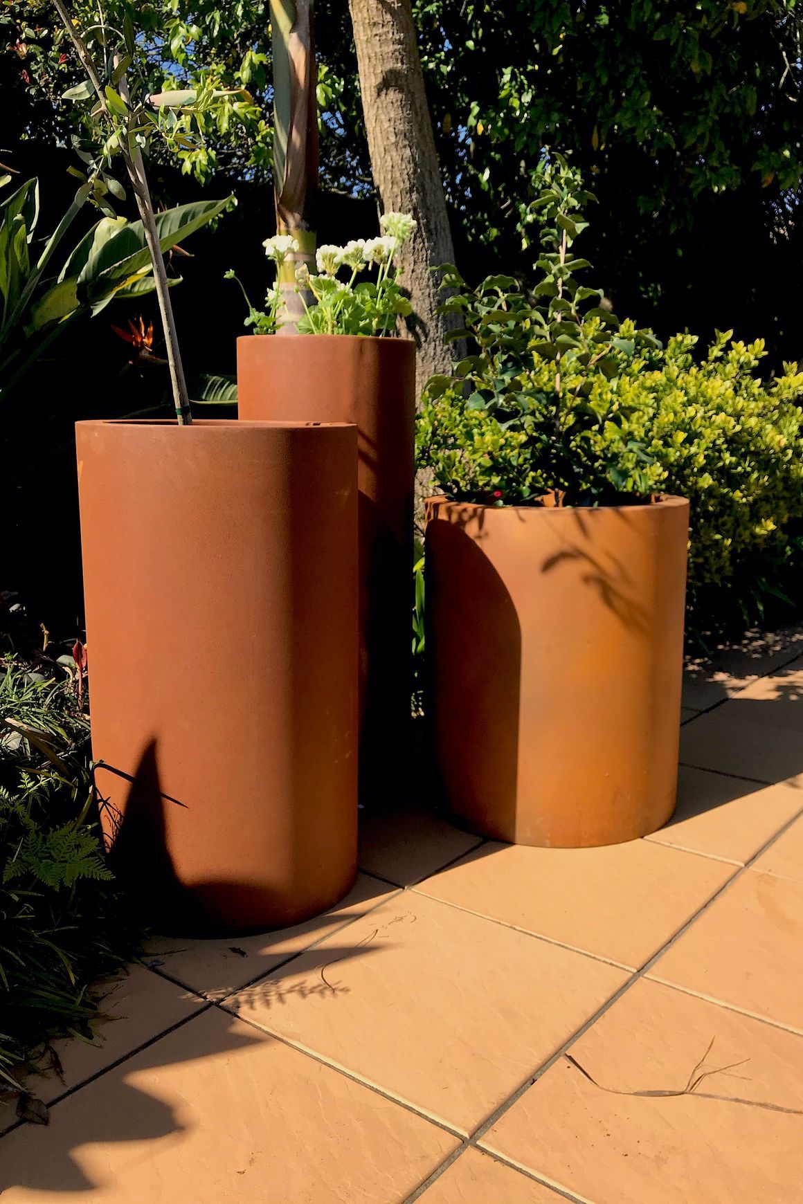 Round Corten Planter 