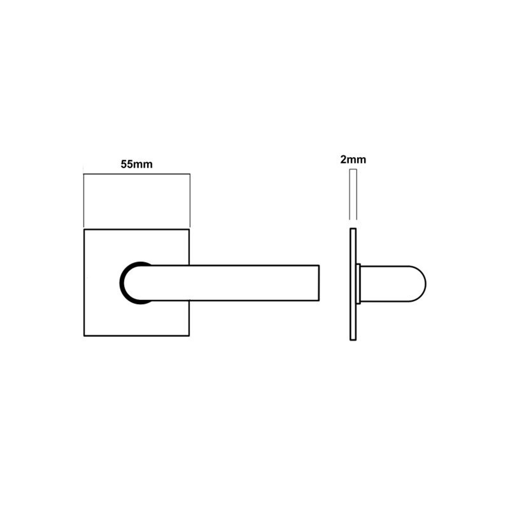 Lockwood 260SQ Series Square Rose Furniture Levers