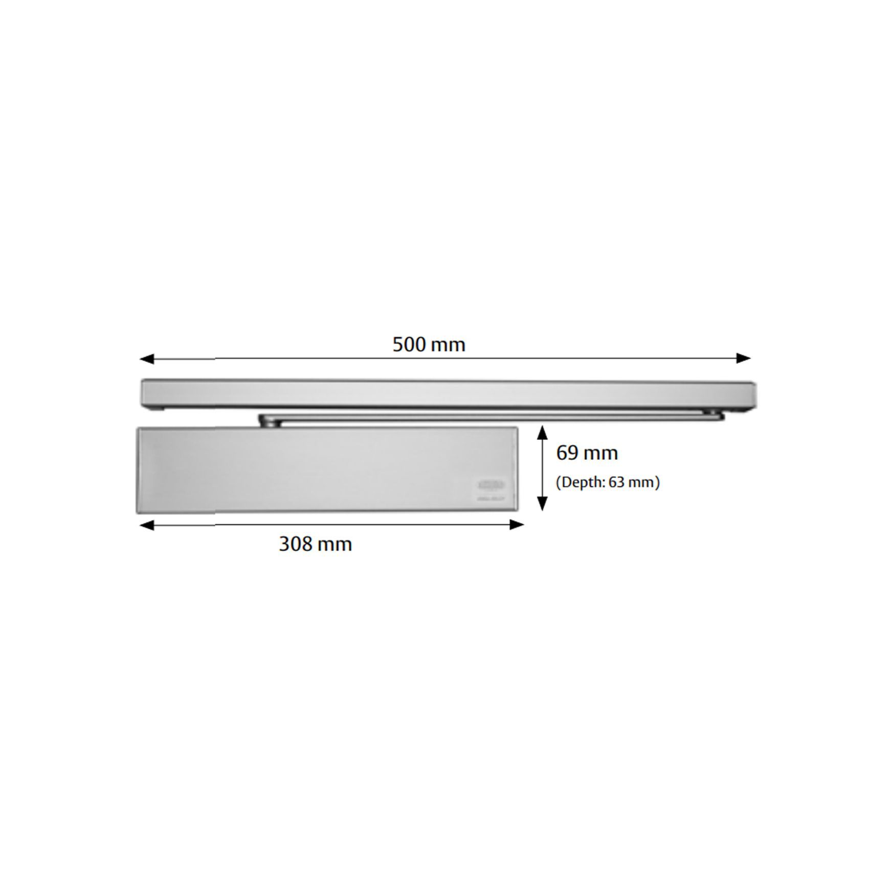 Lockwood EN1-6 Cam Action Door Closer Black 2616DABLK