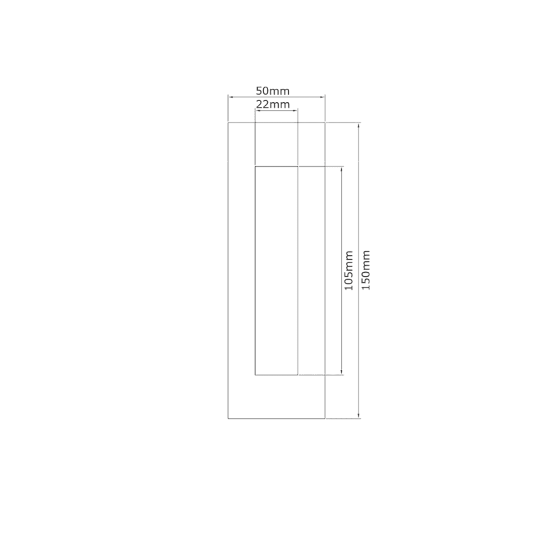 Lockwood Stainless Steel Flush Pulls