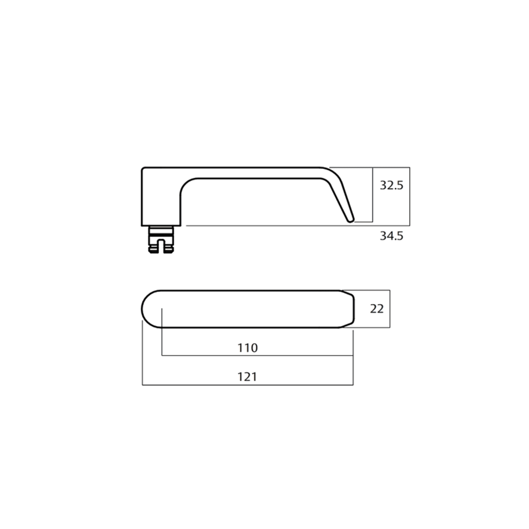 Lockwood 1370 Series Brass Door Handles