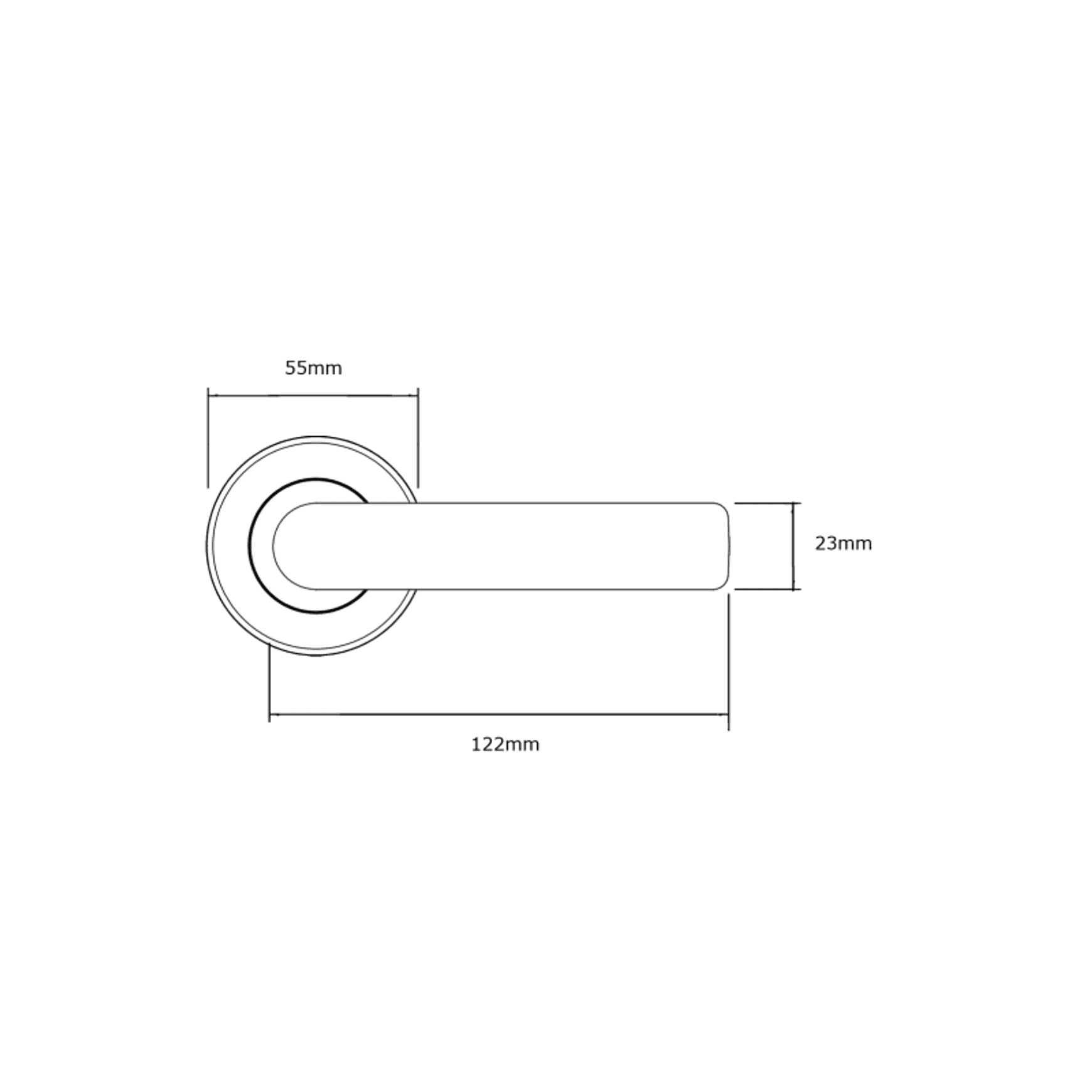 Lockwood Velocity® Series Small Rose Element Lever