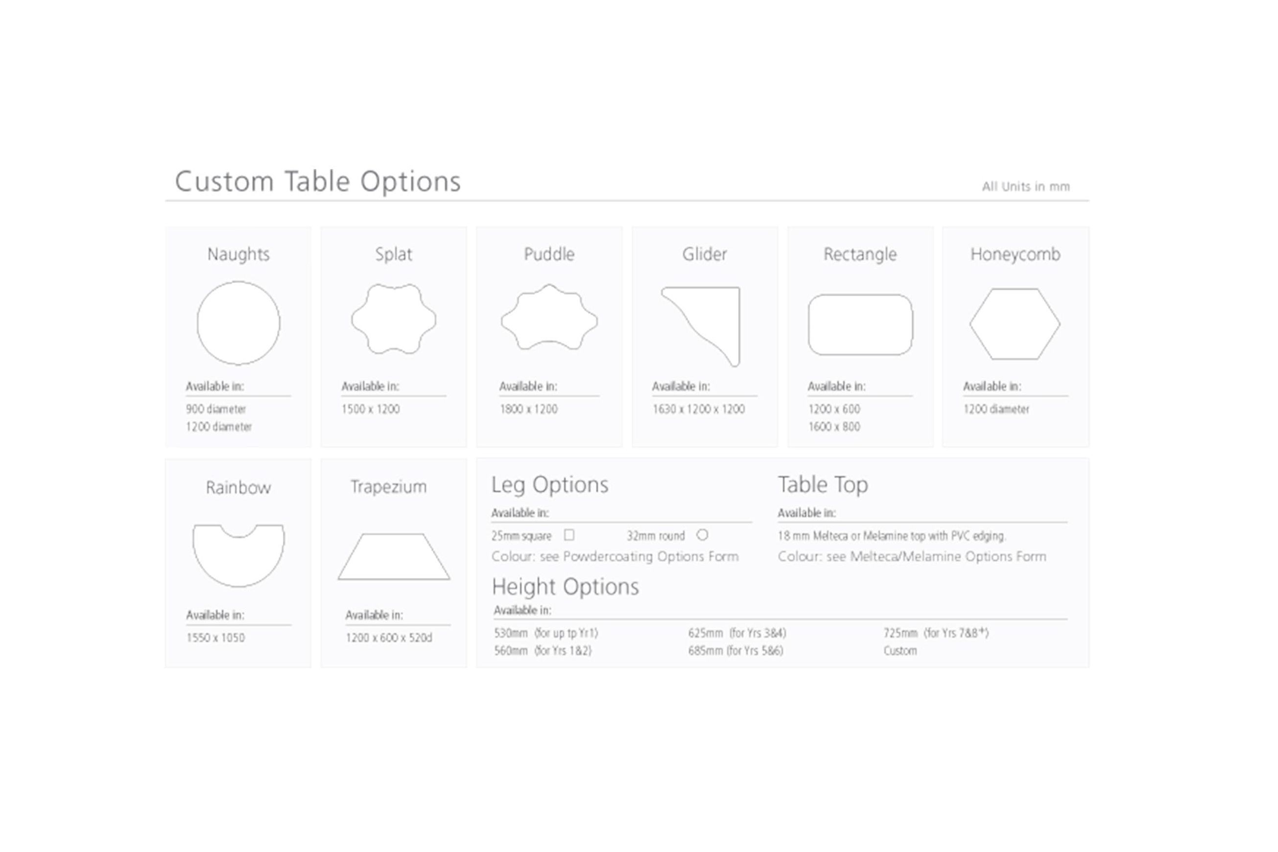 Junior Teaching Tables