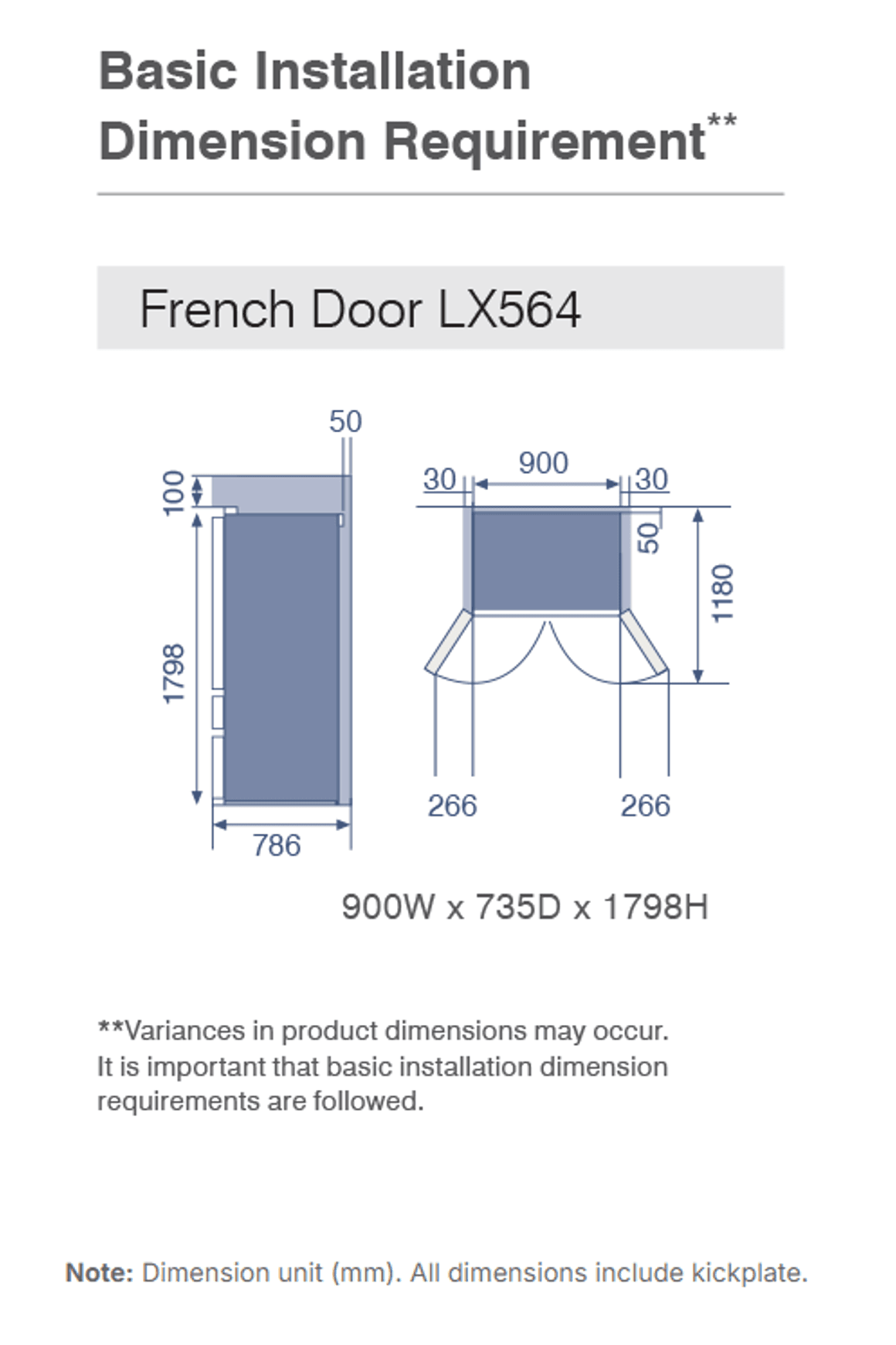 LX Designer Series French Door Two Drawer