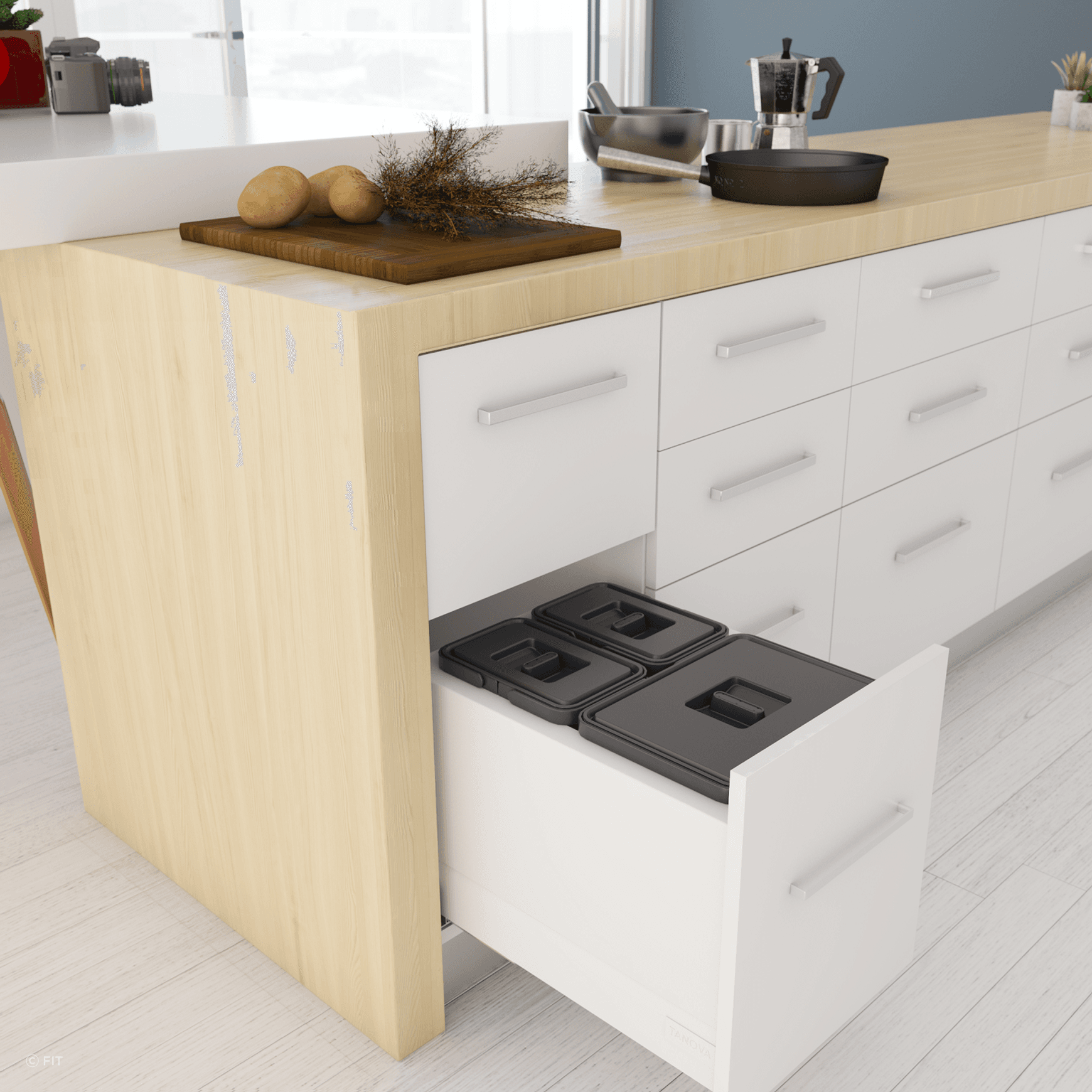 Tanova Drawer Insert Kitchen Bins