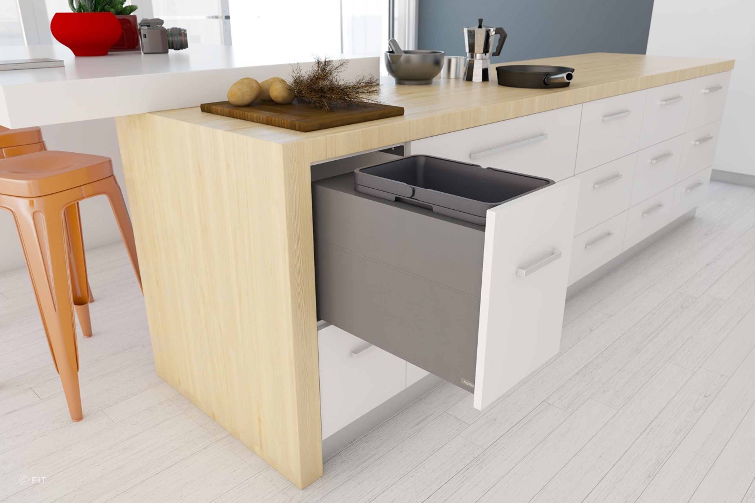 Tanova Designer Series 2 Pull Out Kitchen Bins