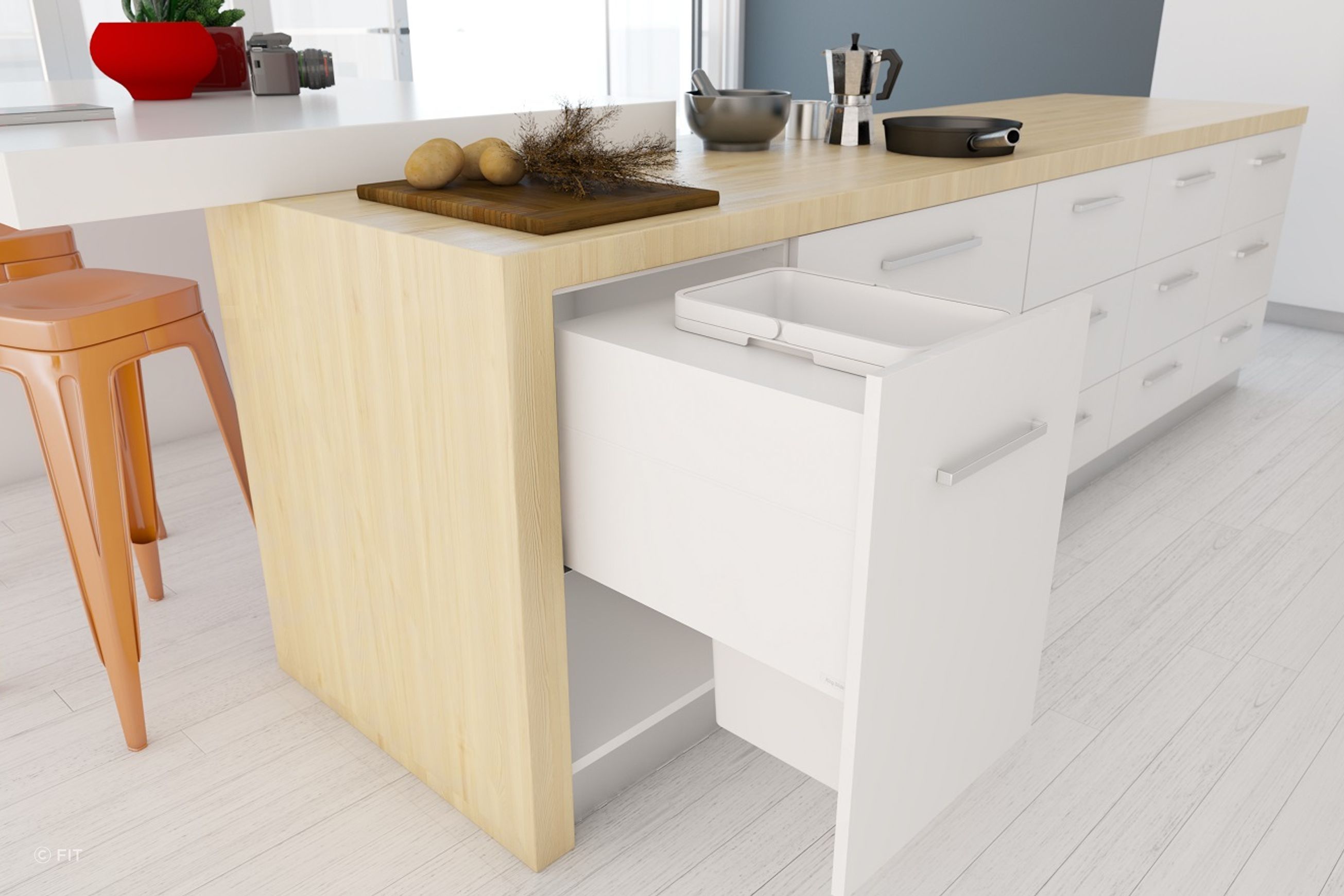 Tanova Designer Series 2 Pull Out Kitchen Bins