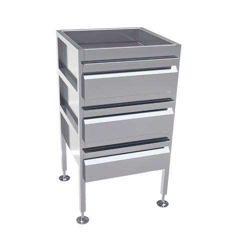 Freestanding Stainless Steel Drawer Unit (3 drawers)