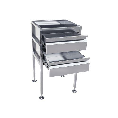 Freestanding Stainless Steel Drawer Unit (2 drawers)